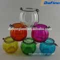 200ml Pumpkin Type Sprayed Colored Glass Candle Jars Glass Candle Holders For Home Decoration Wedding Decoration